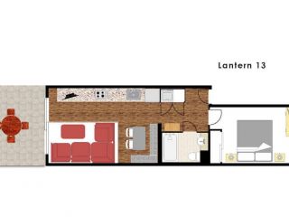 Lantern 1 Bedroom terrace with car space and mountain view Apartment, Thredbo - 1