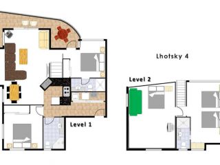 Lhotsky 3 Bedroom and loft with fireplace mountain views and 2 car spaces Apartment, Thredbo - 3