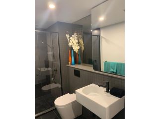 Midnight Luxe 1 BR Executive Apartment in the heart of Braddon Pool Sauna Secure Parking Wine WiFi Netflix Apartment, Canberra - 3